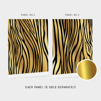 Metallic Gold Zebra Print Wallpaper