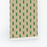 Art Deco Floral Wallpaper