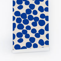 modern watercolor spots in royal blue color