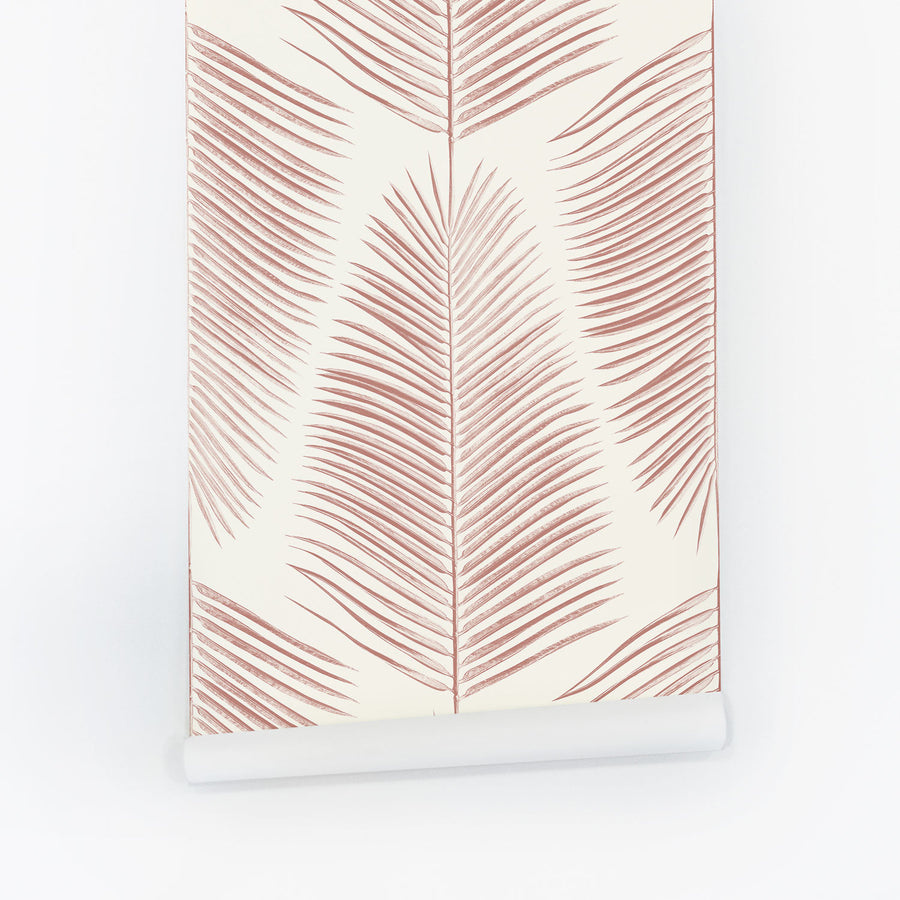 Pink Palm Leaf Wallpaper