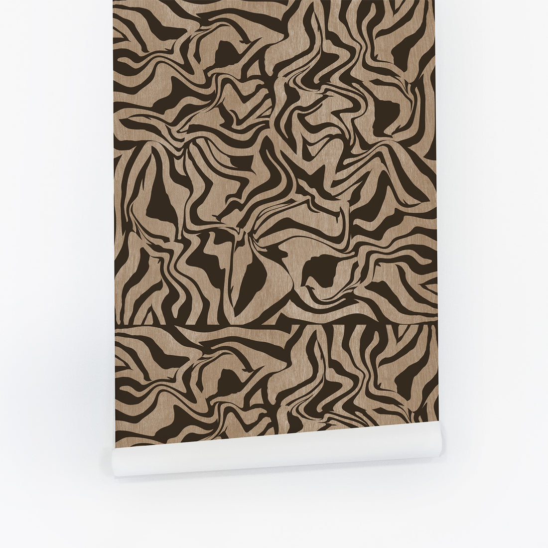 Wooden Zebra Pattern Wallpaper