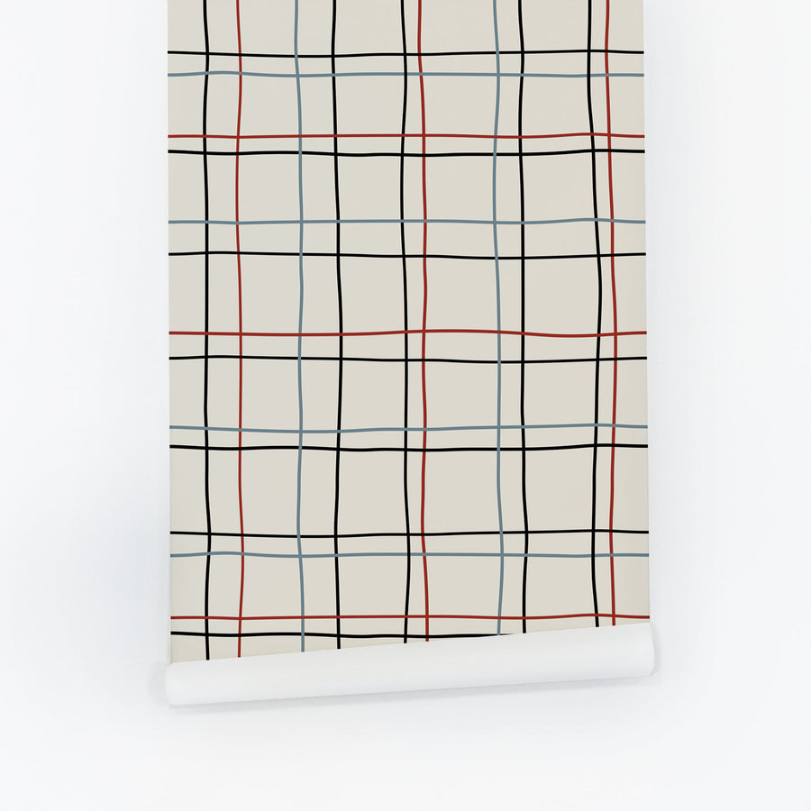 Classic Hand Drawn Plaid Wallpaper