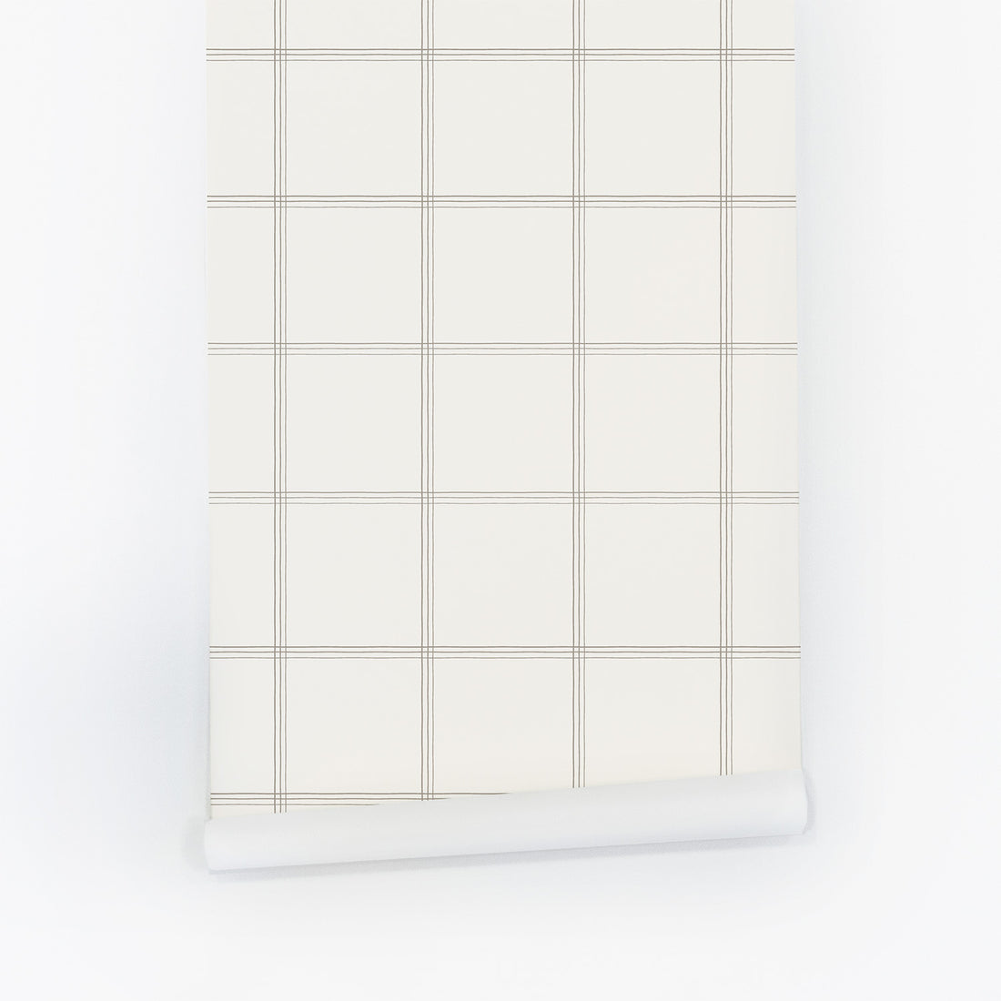 Classic neutral plaid design wallpaper