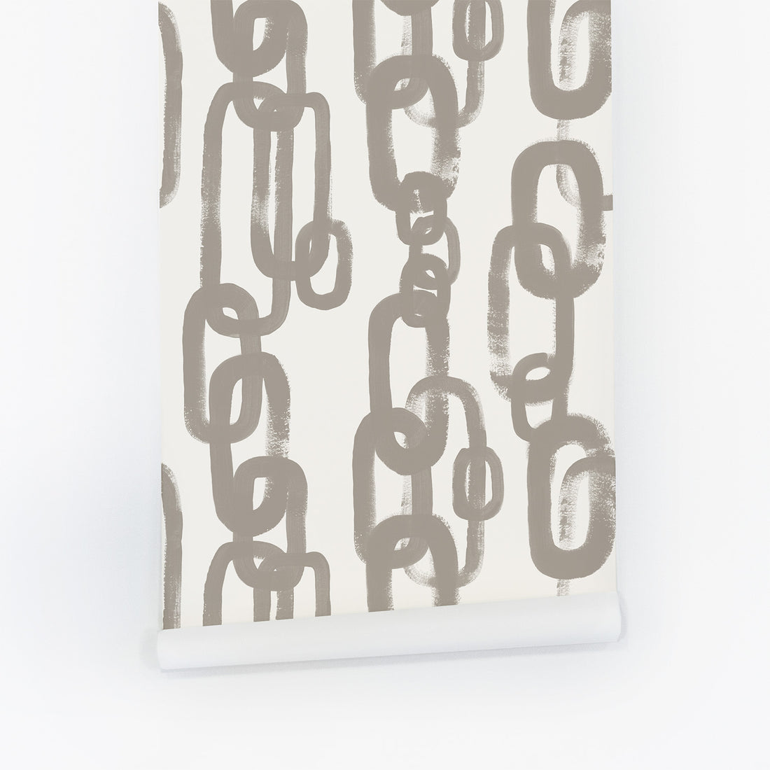 Taupe Color Chain Pattern © Wallpaper