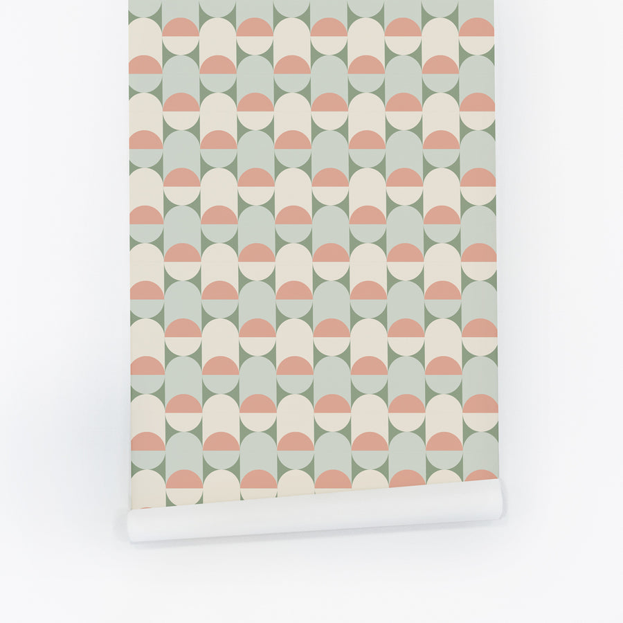 Pastel Mini Retro Design Wallpaper