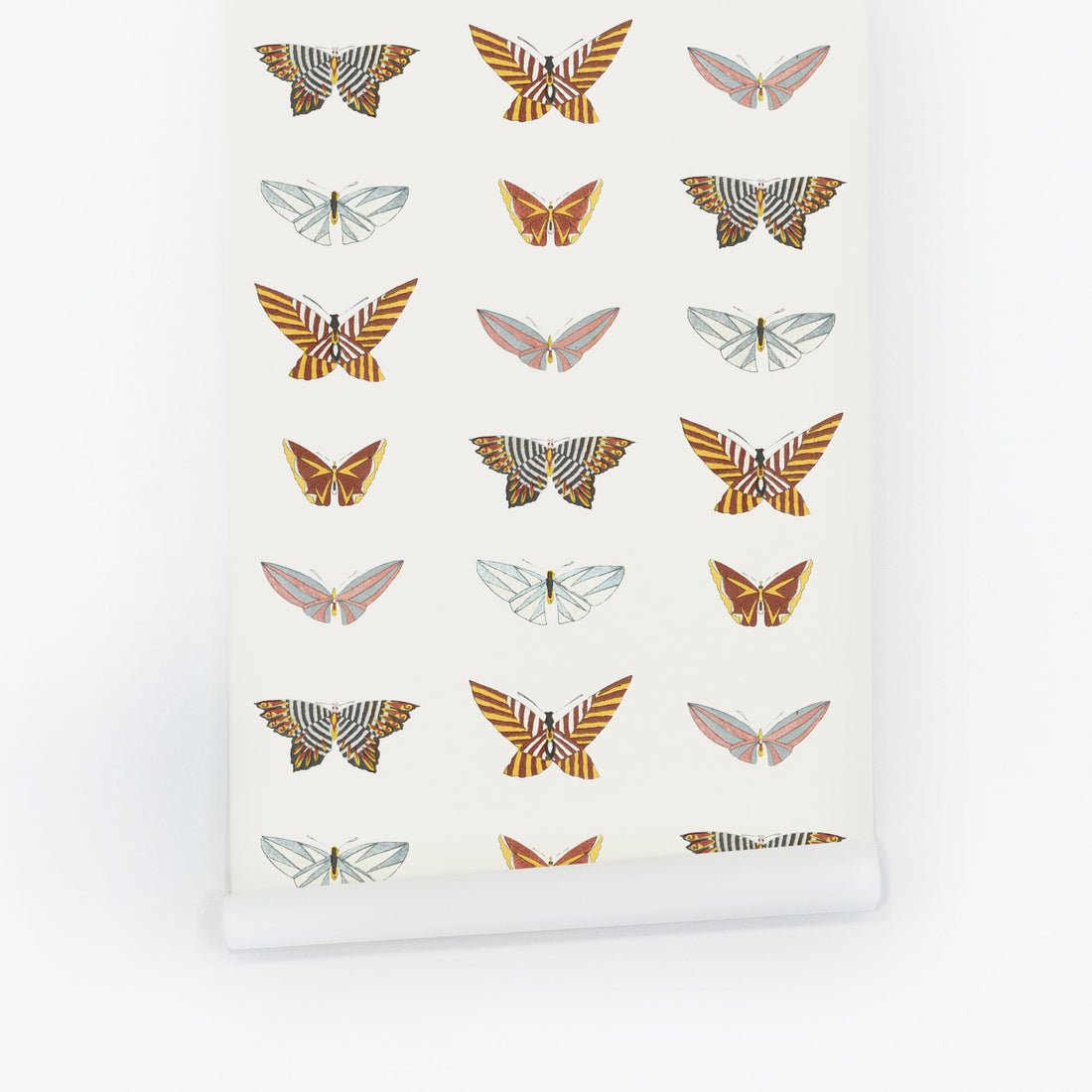 Vintage African Butterflies Print Wallpaper