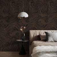 Wooden Floral Wallpaper