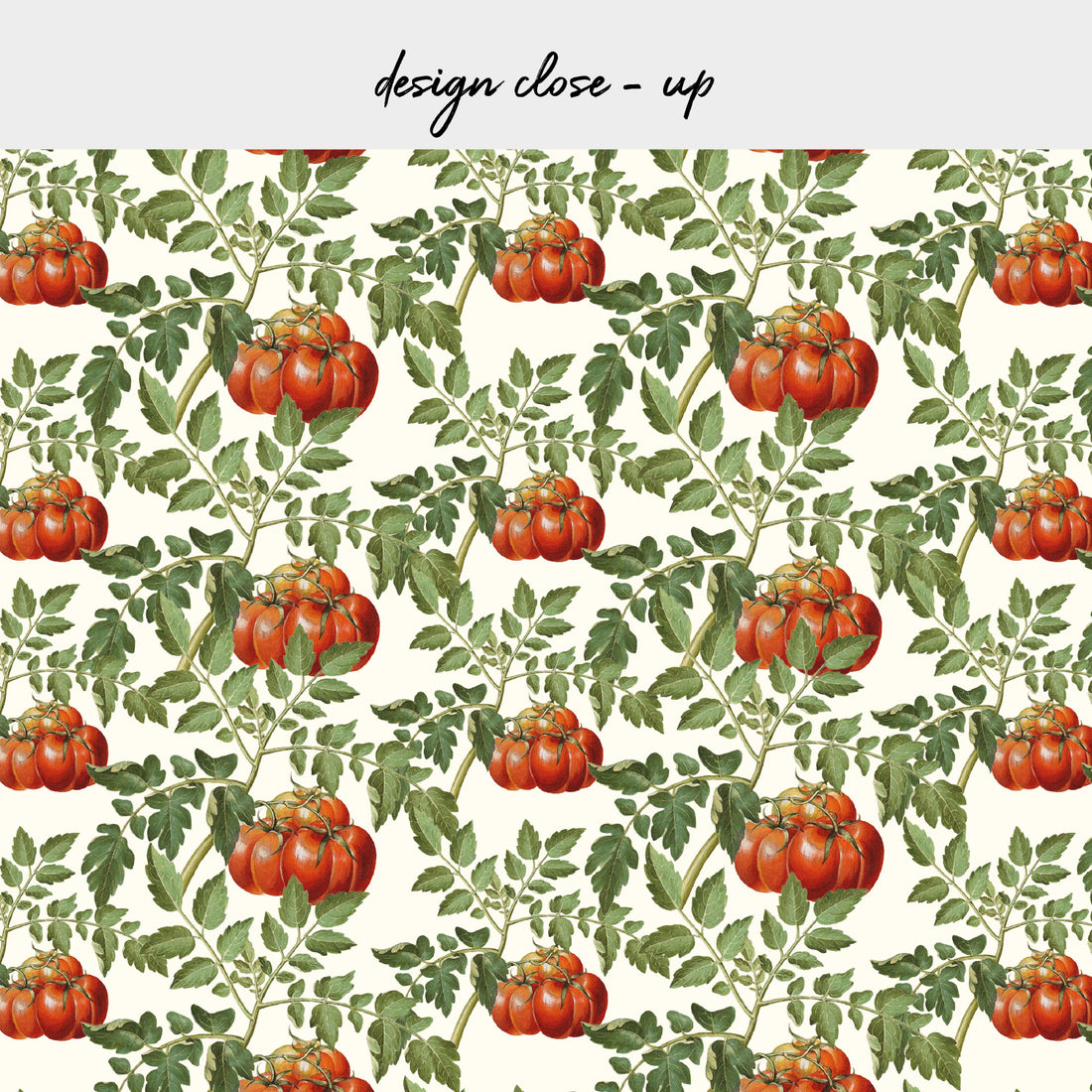 Vintage Tomato Pattern Backsplash