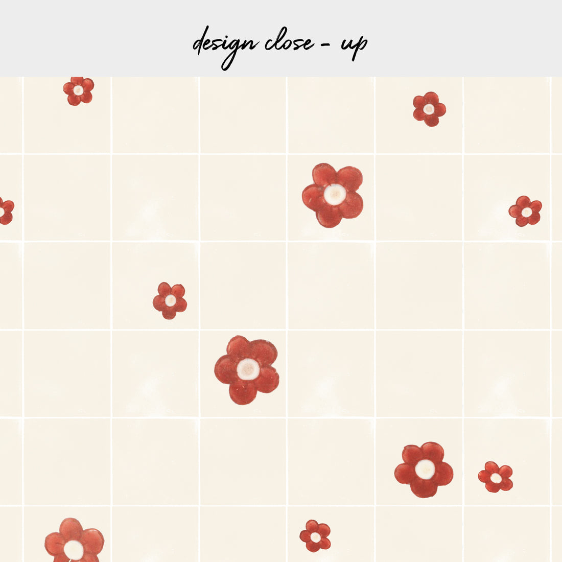 Cute Flower Tile Design Backsplash