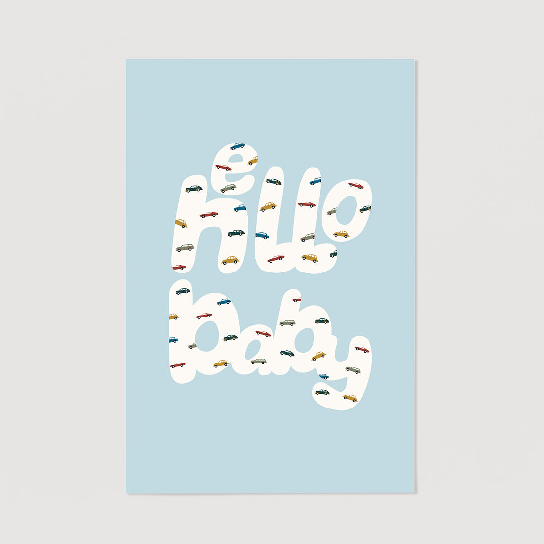 Hello Baby Boy Art Print Poster