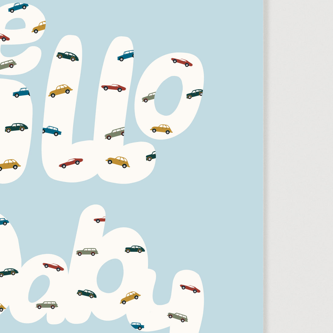 Hello Baby Boy Art Print Poster
