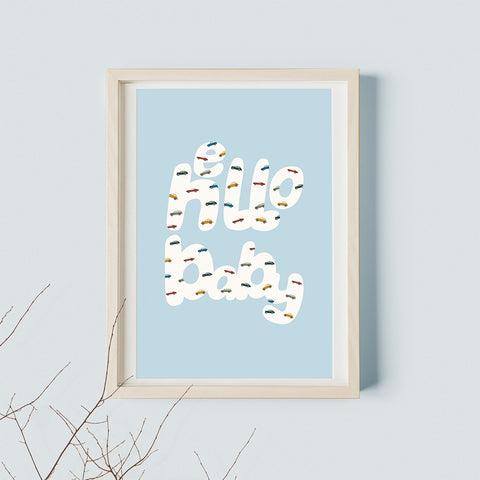 Stampa artistica "Hello Baby Boy"