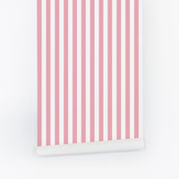 candy pink stripes removable wallpaper