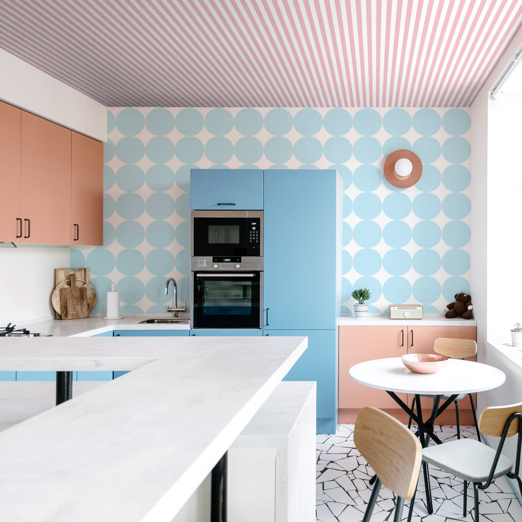 Candy Stripe Ceiling Wallpaper