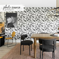 Black Wooden Tile Design Wallpaper