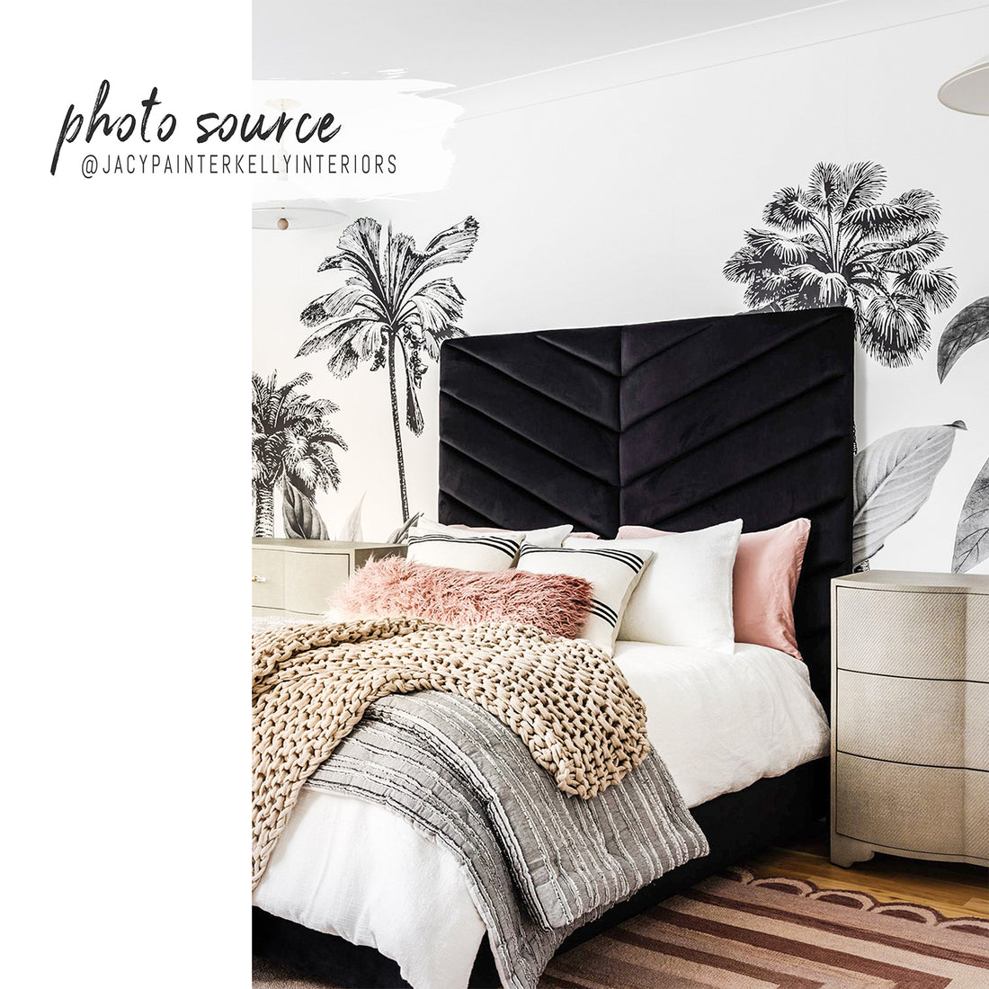 Boho jungle wall mural