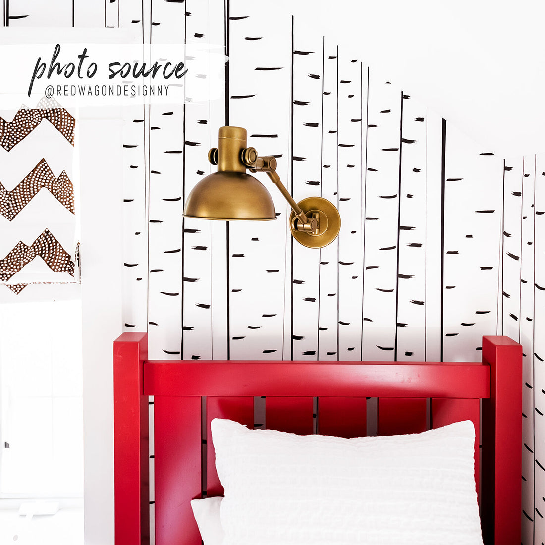 Modern birch tree wallpaper