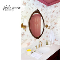 Pink Floral Print Wallpaper