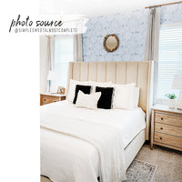 Blue Monstera leaf wallpaper