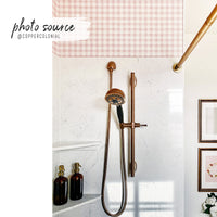 Watercolor Plaid Design Backsplash In Patio