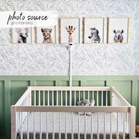 Light green botanical foliage wallpaper