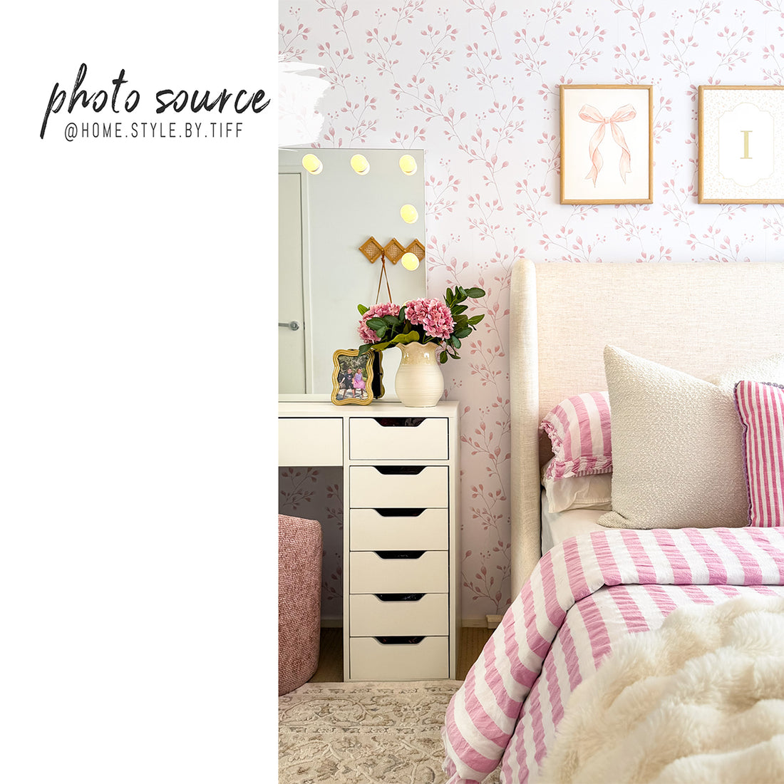 Pink Wildflower Foliage Wallpaper