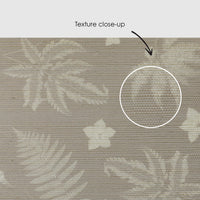 Neutral Fern And Tiny Flower Grasscloth Wallpaper