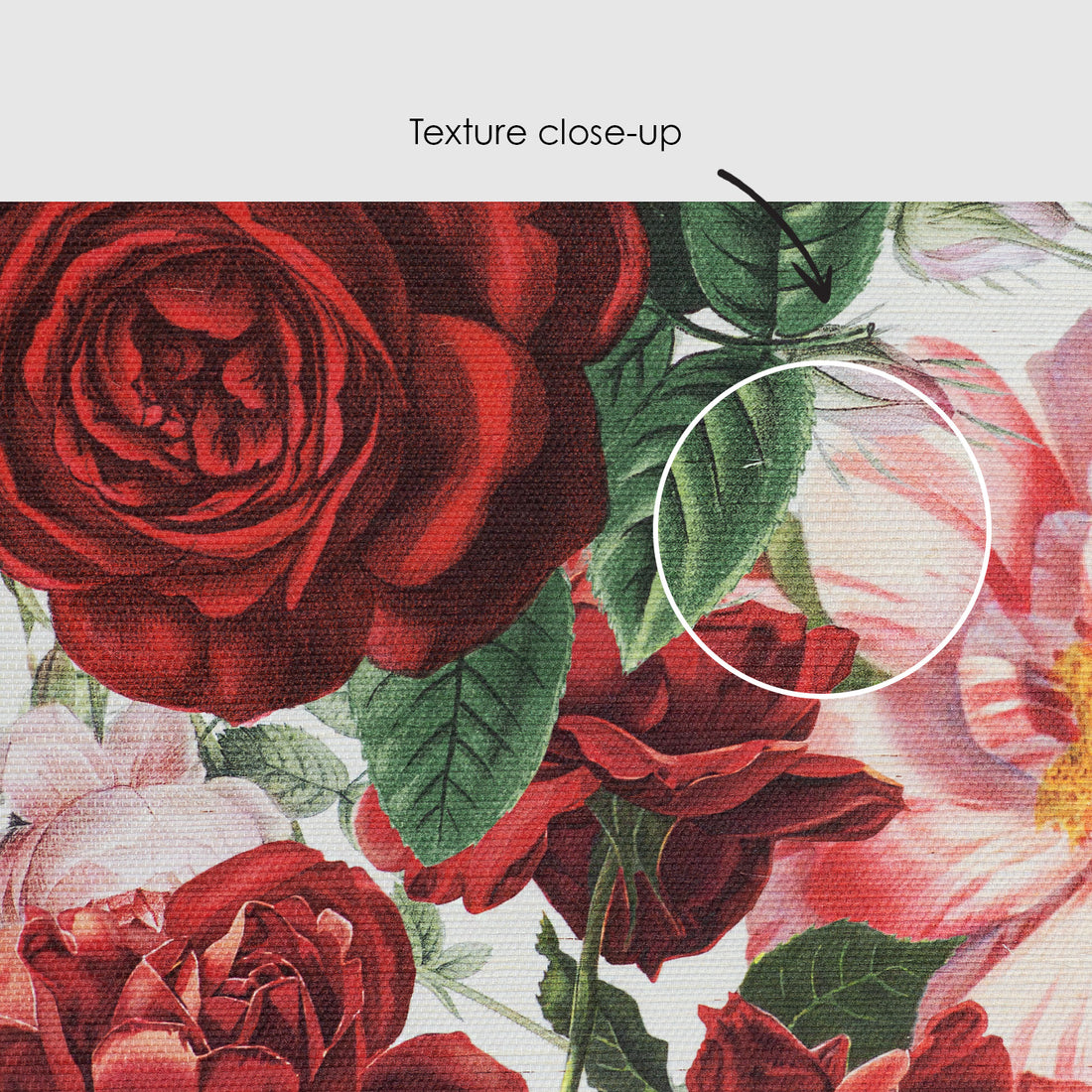 Pink and Red Roses Grasscloth Wallpaper