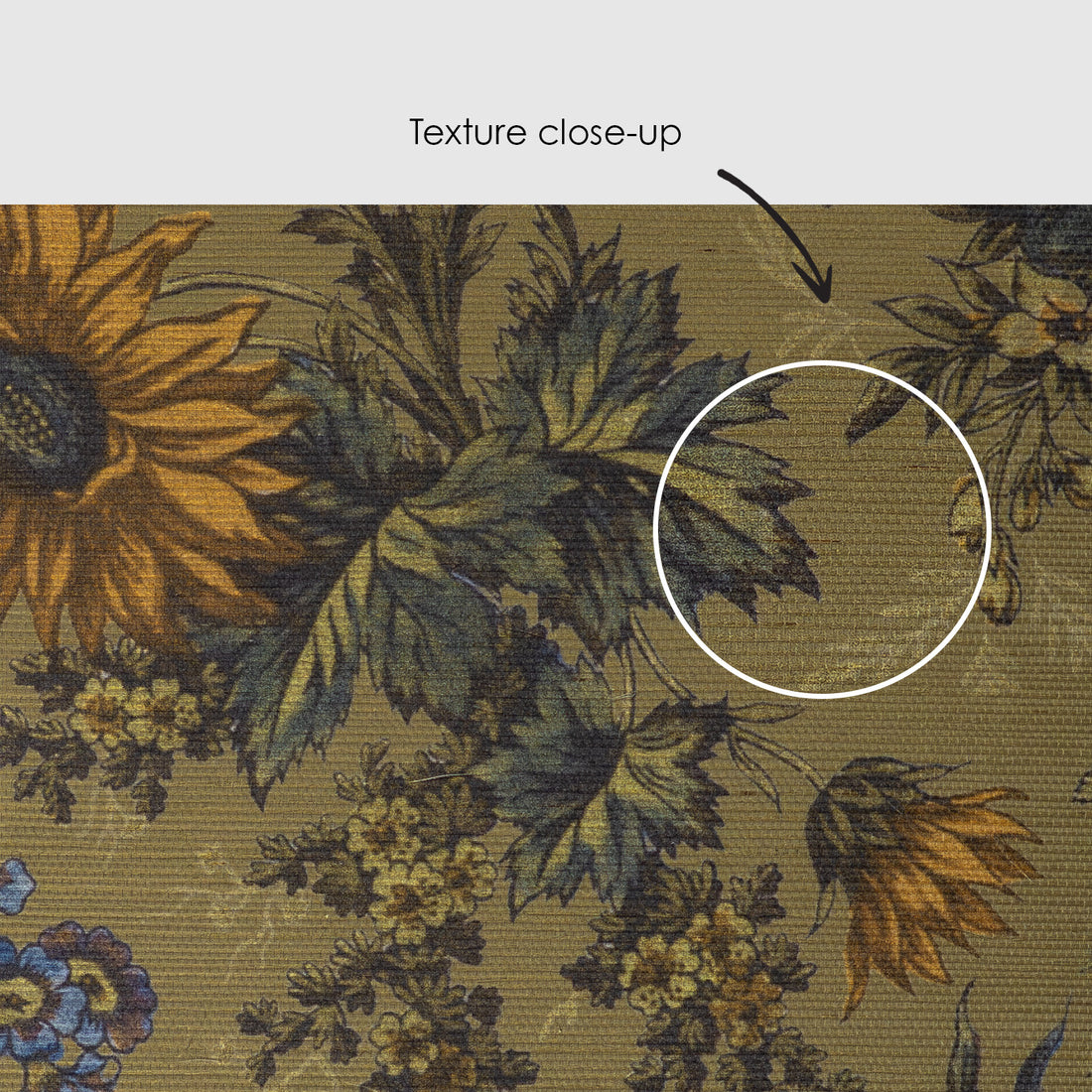 Vintage Floral Grasscloth Wallpaper In Mustard