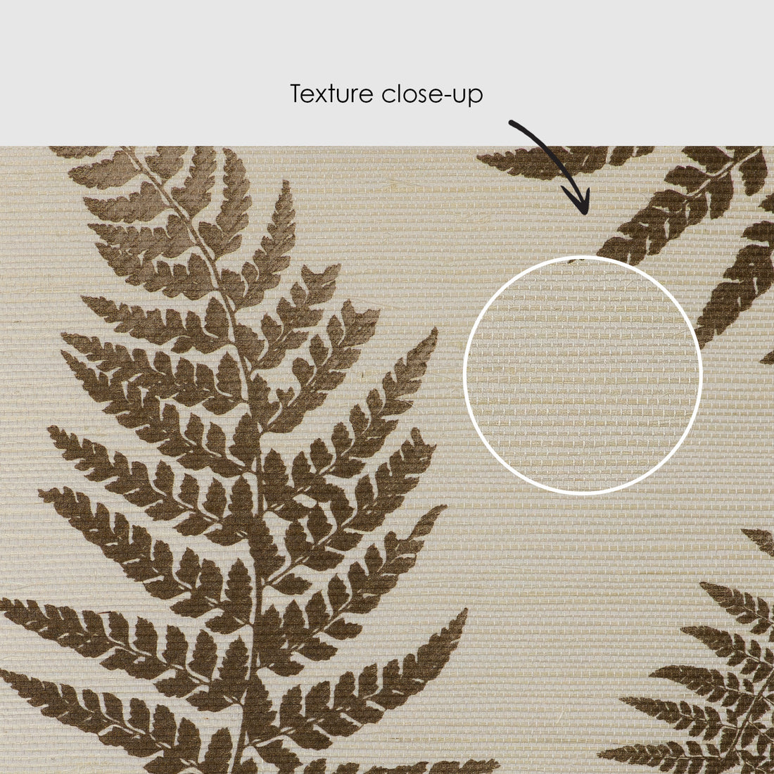 Textured Ferns Grasscloth Wallpaper