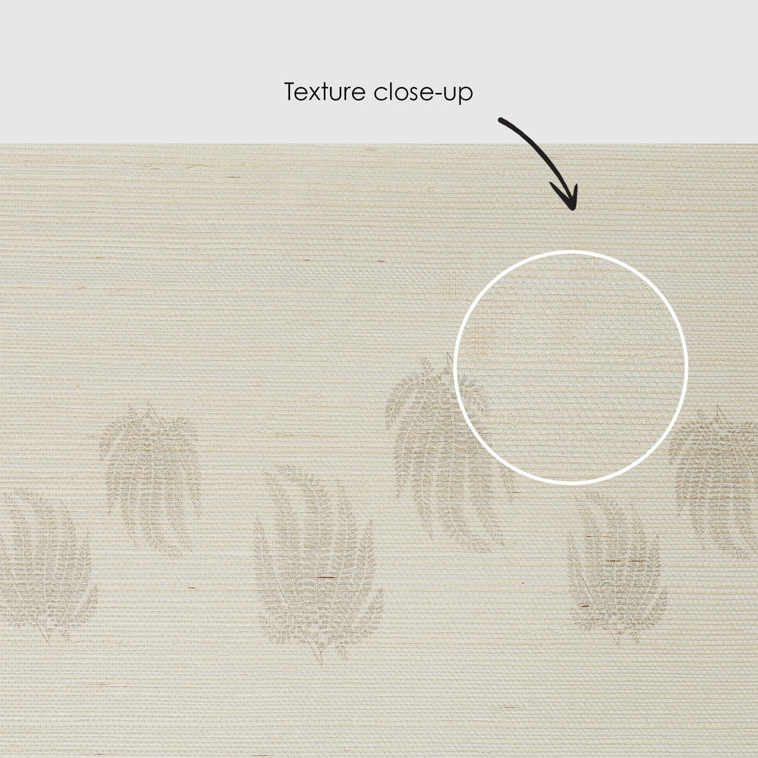 Tiny Fern Lines Grasscloth Wallpaper