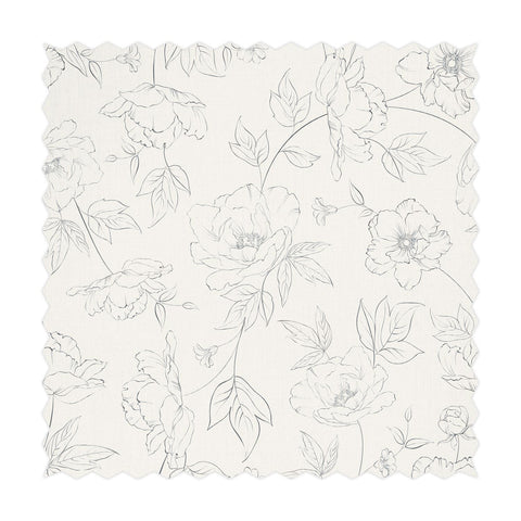 Tessuto Stampato con Delicato Design Floreale