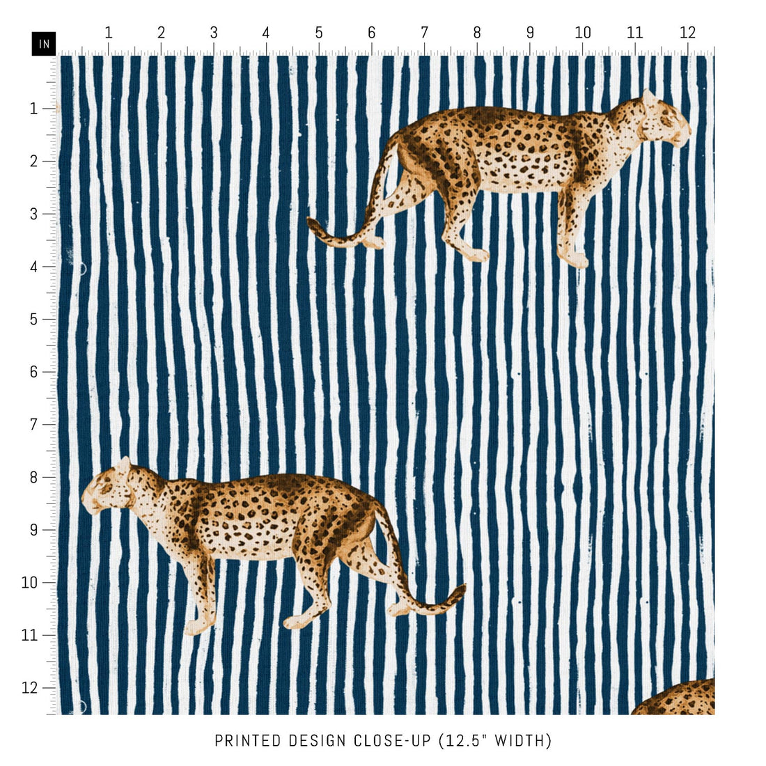 leopard printed fabric design in blue