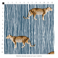 leopard printed fabric design in blue