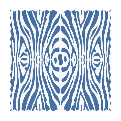 Tessuto stampato con motivo tigre blu contemporaneo