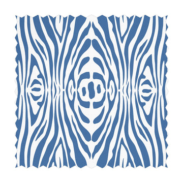 animal print printed fabric in light blue 