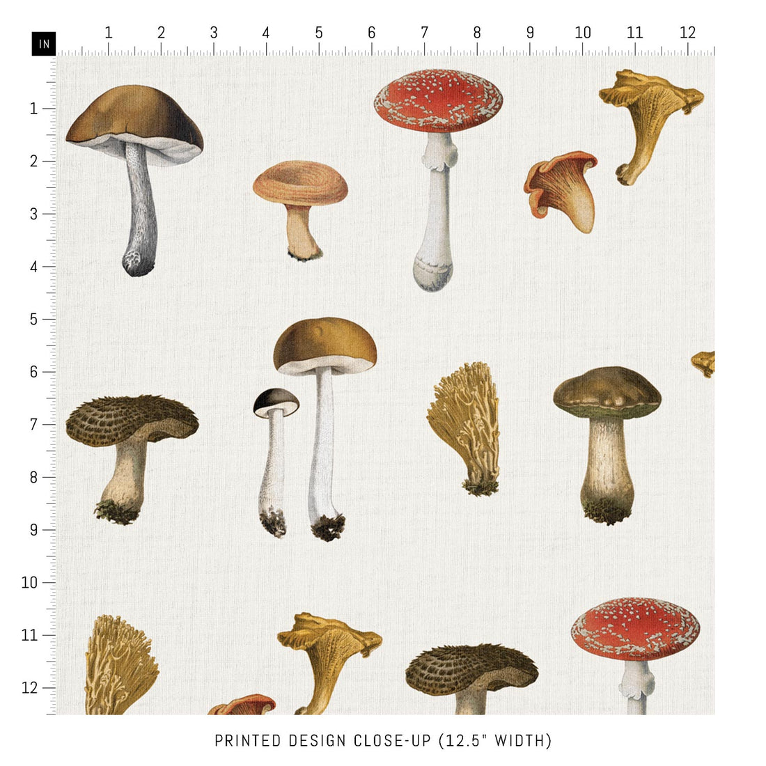 colorful mushroom print fabric
