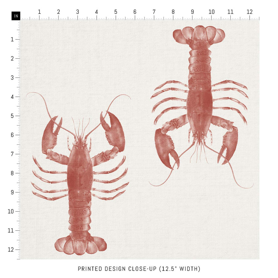 red lobster print fabric design