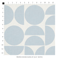 retro blue geometric pattern fabric