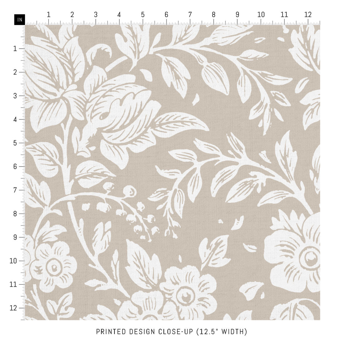 vintage floral patterned fabric in neutral colors