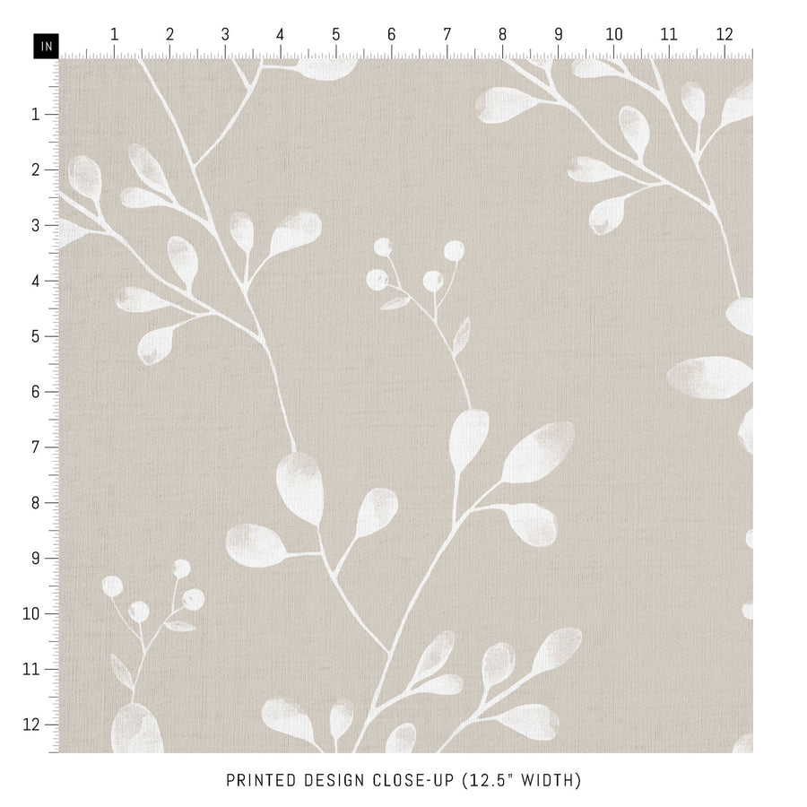 simple foliage patterned fabric design