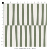 olive green line print fabric design