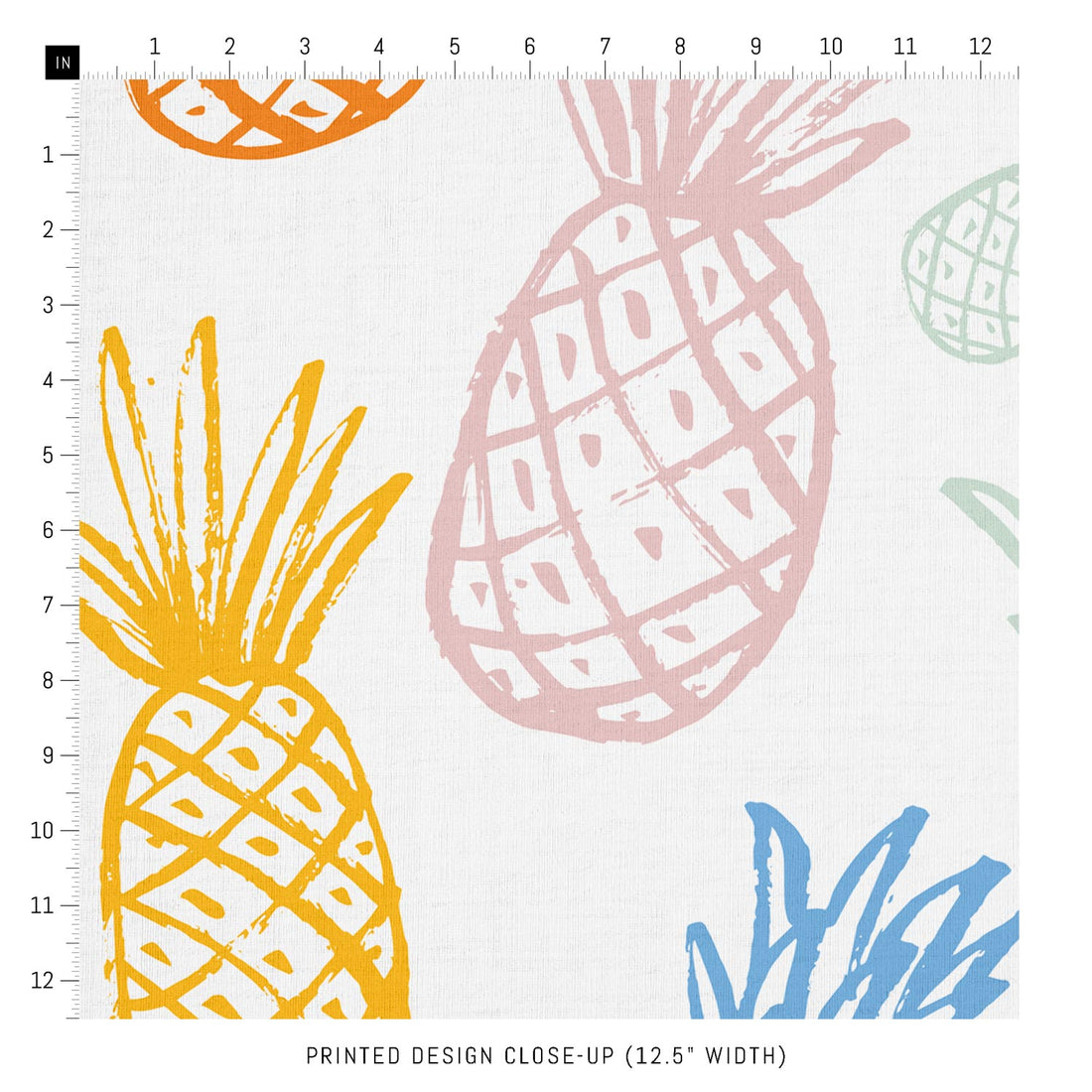colorful fabric with pineapple pattern