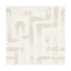 neutral printed fabric design with abstract lines