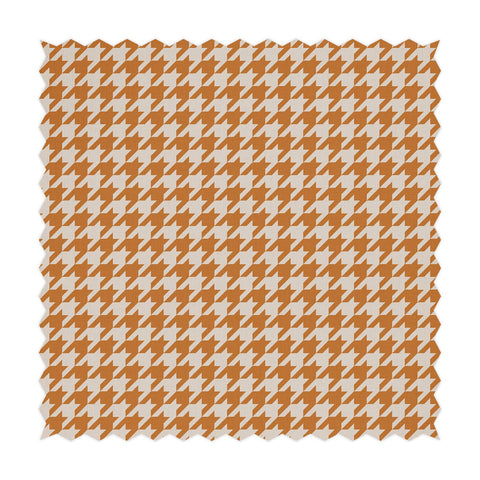 Autumnal Color Houndstooth Design Printed Fabric