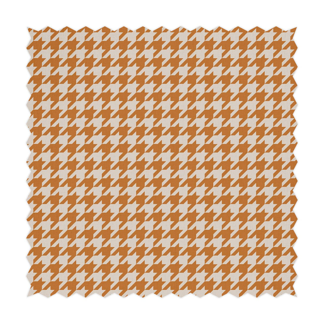 vintage textiles with houndstooth pattern in orange