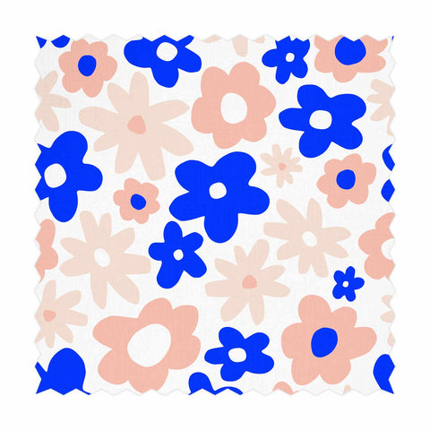 Groovy Flowers Design Printed Fabric