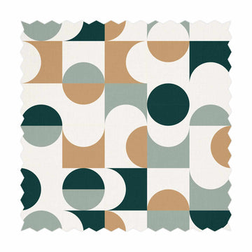 vintage linen design with geometric shapes