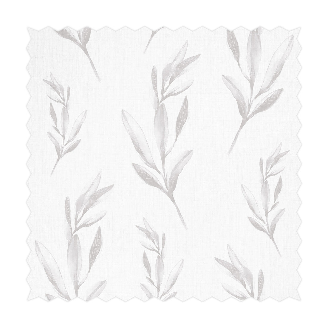 botanical fabric print in light grey