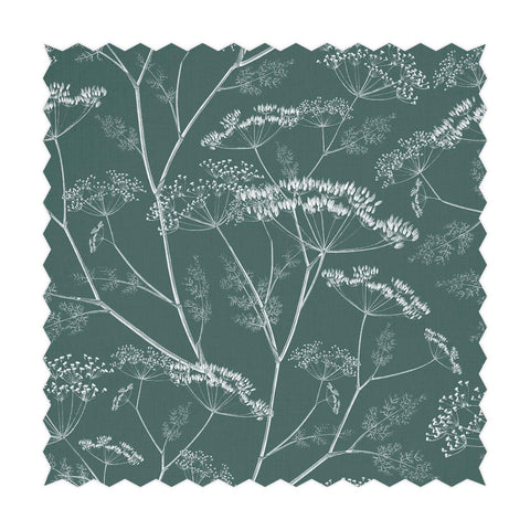Stoff mit Farn-Grün-Wildblumenmuster